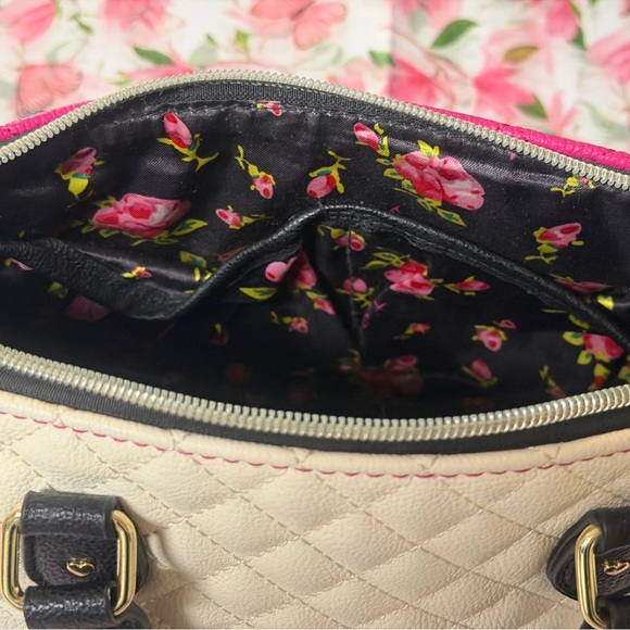 Betsey Johnson Pink Quilted Satchel with Tassel - Picture 4 of 10